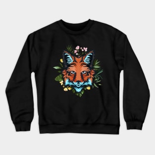 Fox | Fox in tropical Crewneck Sweatshirt